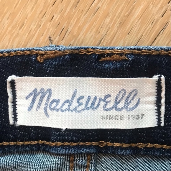 MADEWELL Skinny Jeans Dark Wash 9" High Rise Size 26. - Picture 3 of 14